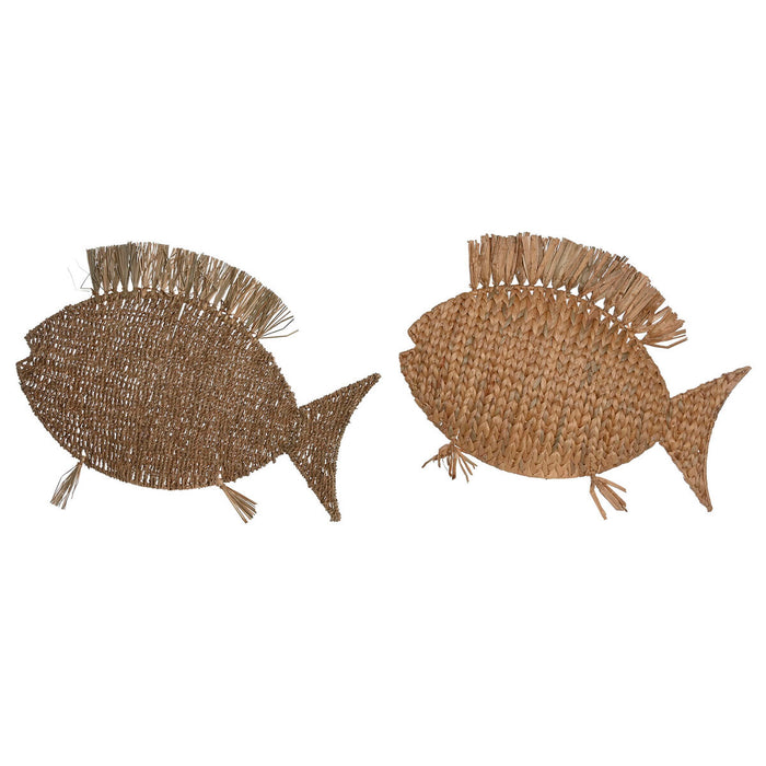 Декоративна фигурка Home ESPRIT Естествен Риба Средиземноморско 63 x 5 x 50 cm (2 броя)