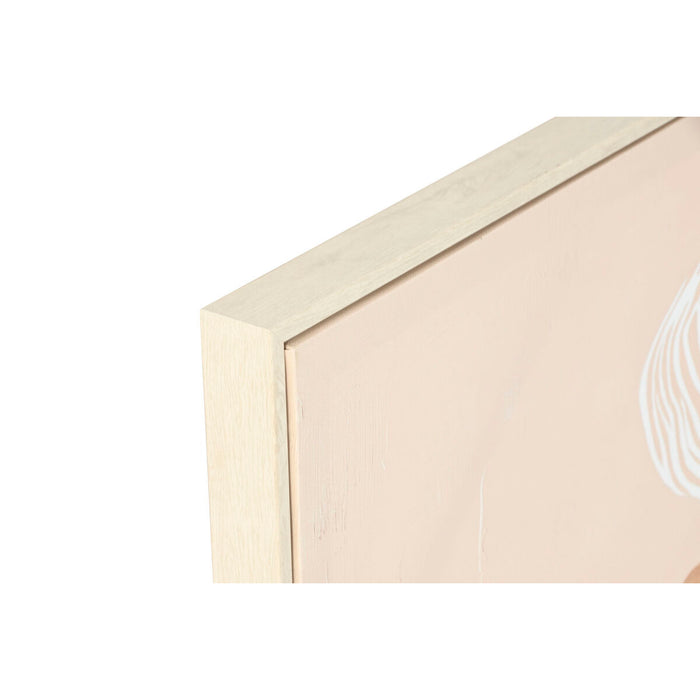 Пластно Home ESPRIT Бял Бежов Рокля Скандинавски 82,5 x 3,5 x 82,5 cm (2 броя)