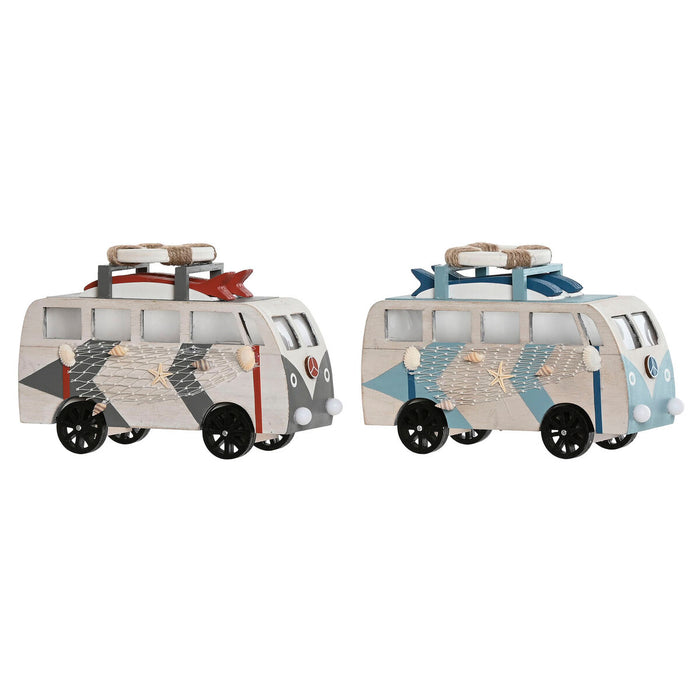 Декоративна фигурка Home ESPRIT Син Бял теракота 22 x 7 x 14 cm (2 броя)