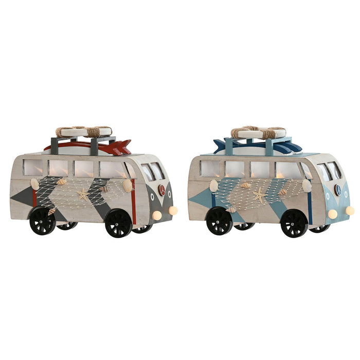 Декоративна фигурка Home ESPRIT Син Бял теракота 22 x 7 x 14 cm (2 броя)
