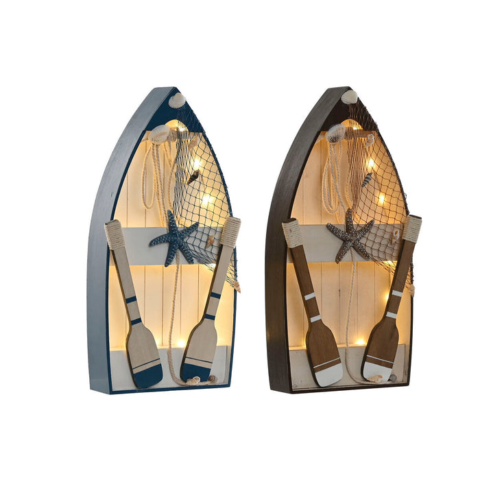 Декоративна фигурка Home ESPRIT Син Бял Кафяв 20 x 7 x 40 cm (2 броя)