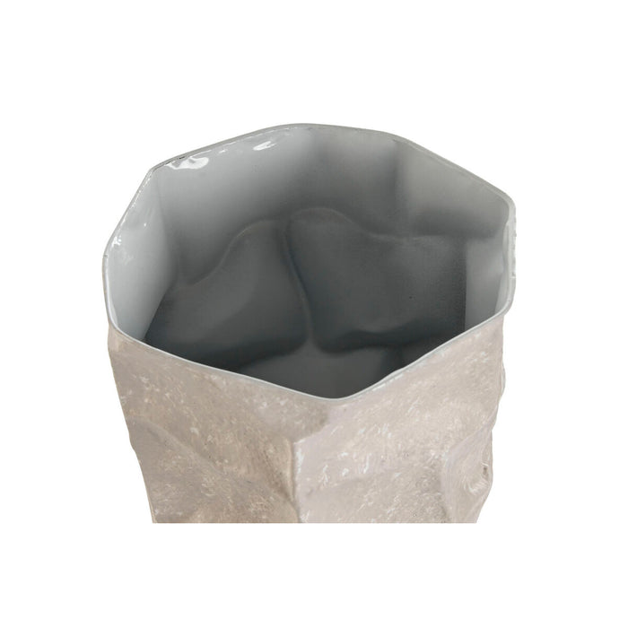 Комплект от 2 Вази Home ESPRIT Бежов Метал Модерен 20 x 20 x 48 cm 19 x 19 x 48 cm (2 Части)