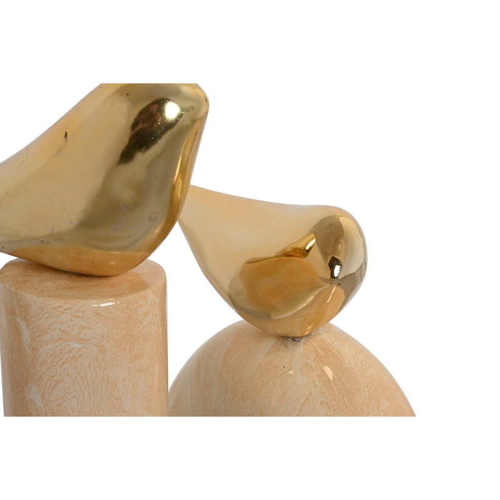 Декоративна фигурка Home ESPRIT Златен Слонова кост Птици романтичен 19 x 11,5 x 27 cm
