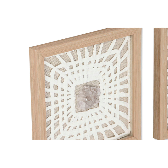 Комплект от 4 снимки Home ESPRIT хартия Кристал 22 x 2 x 22 cm
