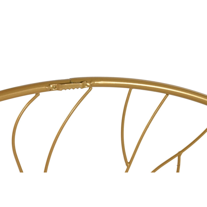 Стенно огледало Home ESPRIT Златен 70 x 2 x 70 cm