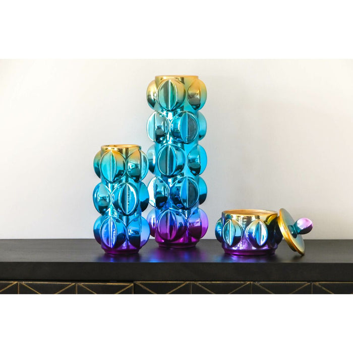 Ваза Home ESPRIT Многоцветен Каменинов Модерен 15 x 15 x 14 cm