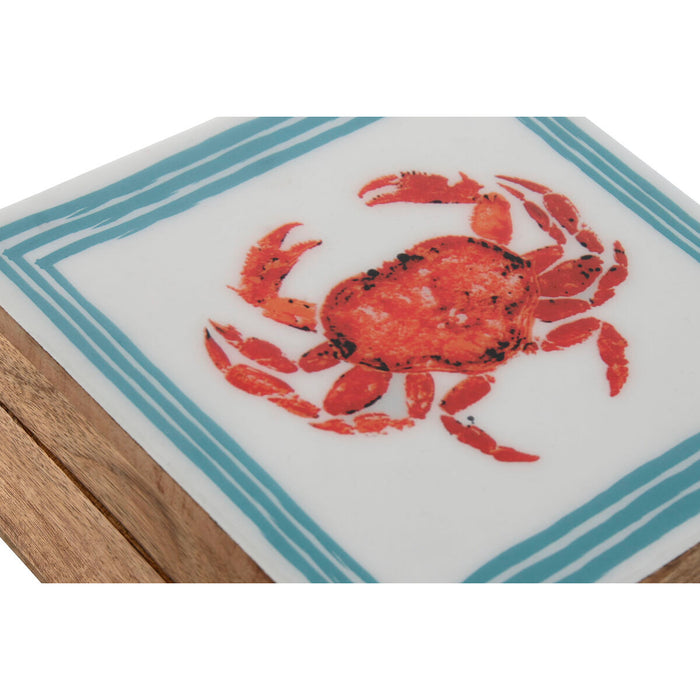 Кутия за бижута Home ESPRIT Многоцветен Дърво манго 17,5 x 17,5 x 8 cm (2 броя)