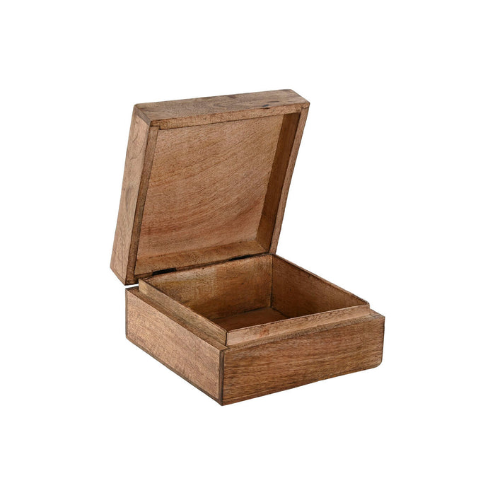 Кутия за бижута Home ESPRIT Многоцветен Дърво манго 17,5 x 17,5 x 8 cm (2 броя)