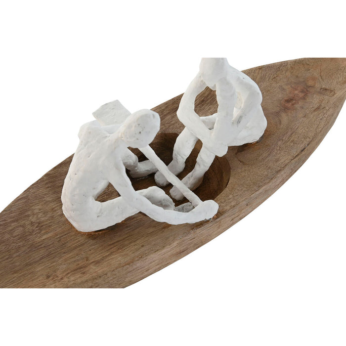 Декоративна фигурка Home ESPRIT Бял Естествен Кораб Средиземноморско 42 x 14 x 16 cm