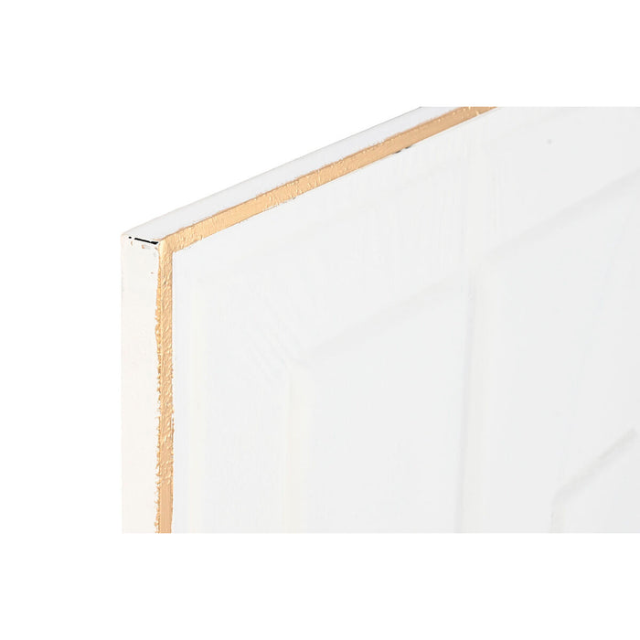 Декорация за стена Home ESPRIT Бял Златен Абстрактен 72,7 x 2,5 x 100,5 cm (2 броя)