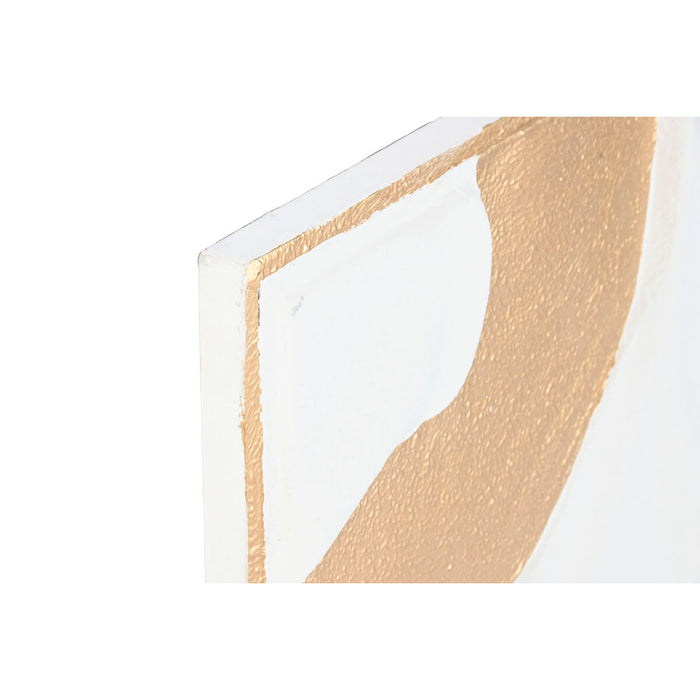 Декорация за стена Home ESPRIT Бял Златен Модерен 48 x 2,5 x 80,5 cm (2 броя)