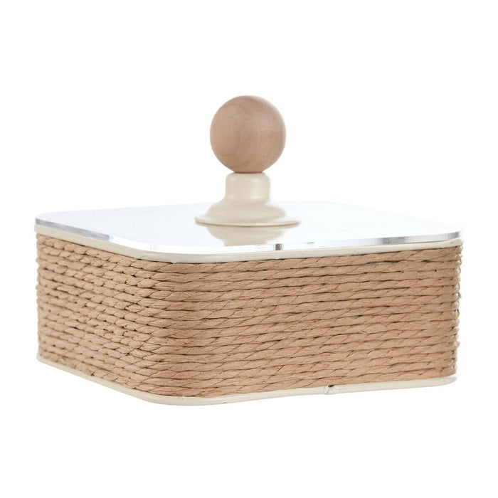 Кутия за бижута Home ESPRIT Светло кафяв Метал 16 x 16 x 11 cm (2 Части)