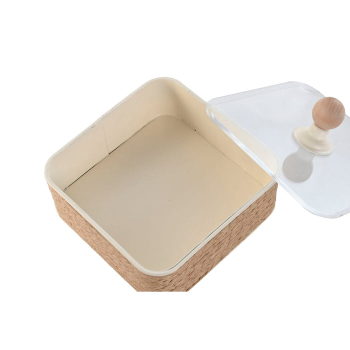 Кутия за бижута Home ESPRIT Светло кафяв Метал 16 x 16 x 11 cm (2 Части)