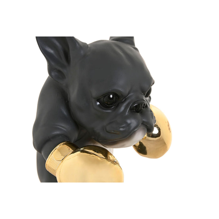 Декоративна фигурка Home ESPRIT Златен Тъмно сив Куче 25 x 16 x 25 cm (2 броя)