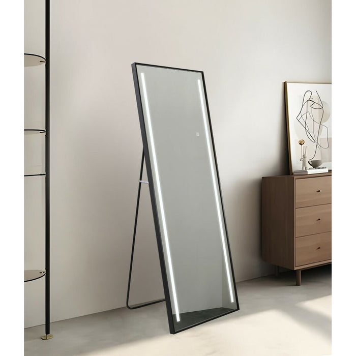 Огледало в цял ръст Home ESPRIT Черен Алуминий 60 x 0,5 x 165 cm