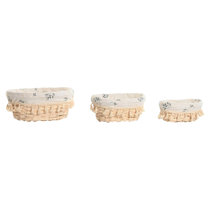 Игра на Кошници Home ESPRIT плетена ракита 29 x 22 x 12 cm