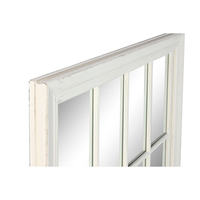 Стенно огледало Home ESPRIT Бял Прозорец 68 x 4 x 128 cm