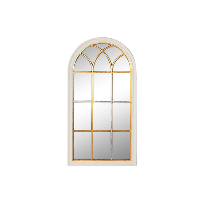 Стенно огледало Home ESPRIT Бял Златен Прозорец 68 x 4 x 128 cm