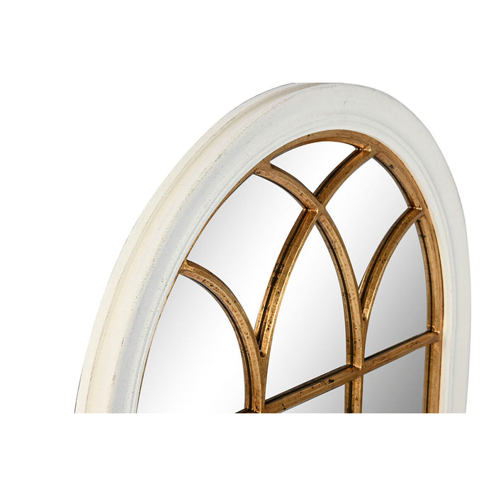 Стенно огледало Home ESPRIT Бял Златен Прозорец 68 x 4 x 128 cm