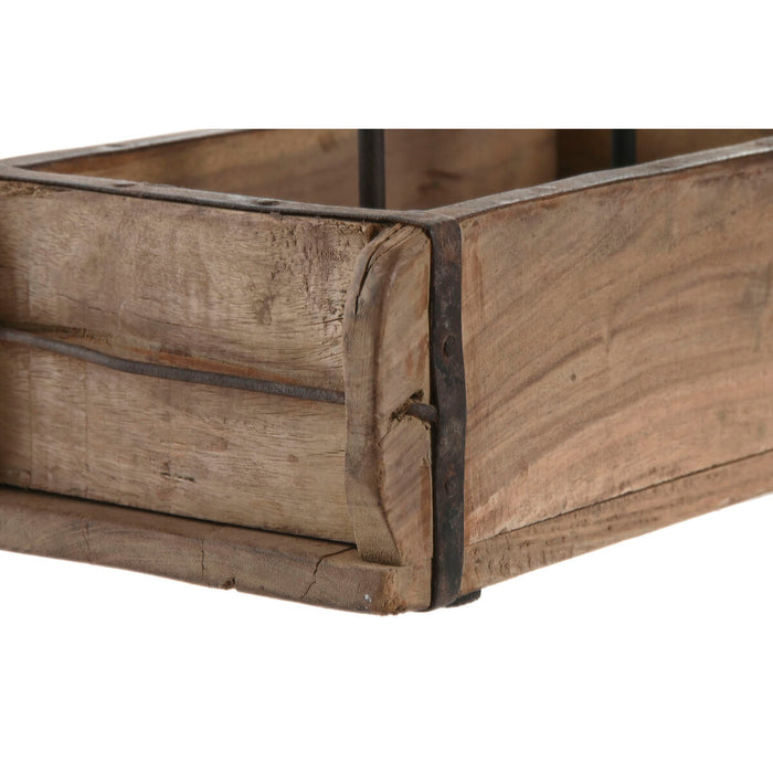 Поставка за свещ Home ESPRIT Естествен Желязо Тик 60 x 15 x 14 cm