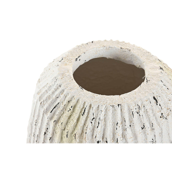 Ваза Home ESPRIT Бял Магнезиев 28,5 x 28,5 x 32,5 cm