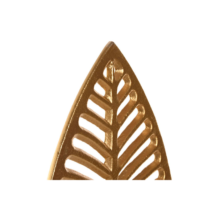 Декоративна фигурка Home ESPRIT Бял Златен Лист на растение 19 x 7,5 x 62 cm