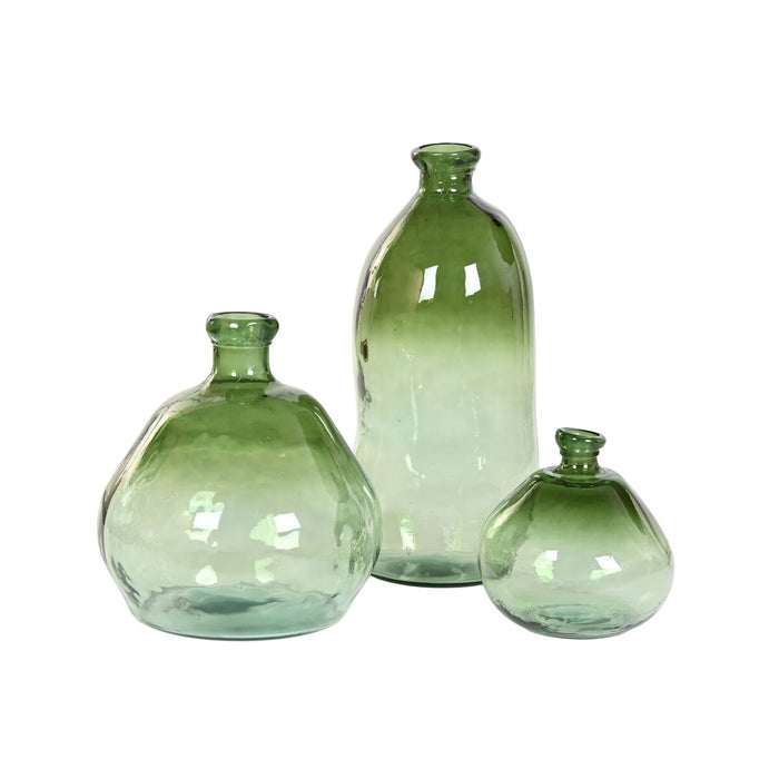 Ваза Home ESPRIT Зелен Рециклирано стъкло 31 x 31 x 32 cm