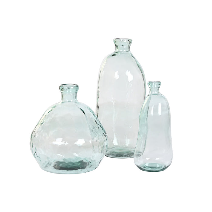 Ваза Home ESPRIT Прозрачен Рециклирано стъкло 22 x 22 x 51 cm