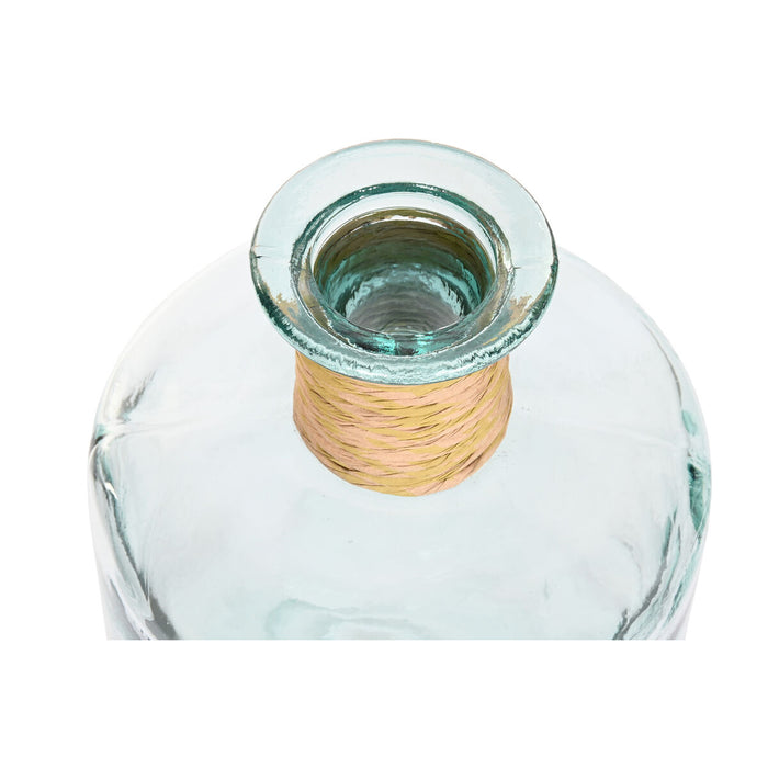 Ваза Home ESPRIT Прозрачен Тръстики Рециклирано стъкло Естествен 25 x 25 x 75 cm
