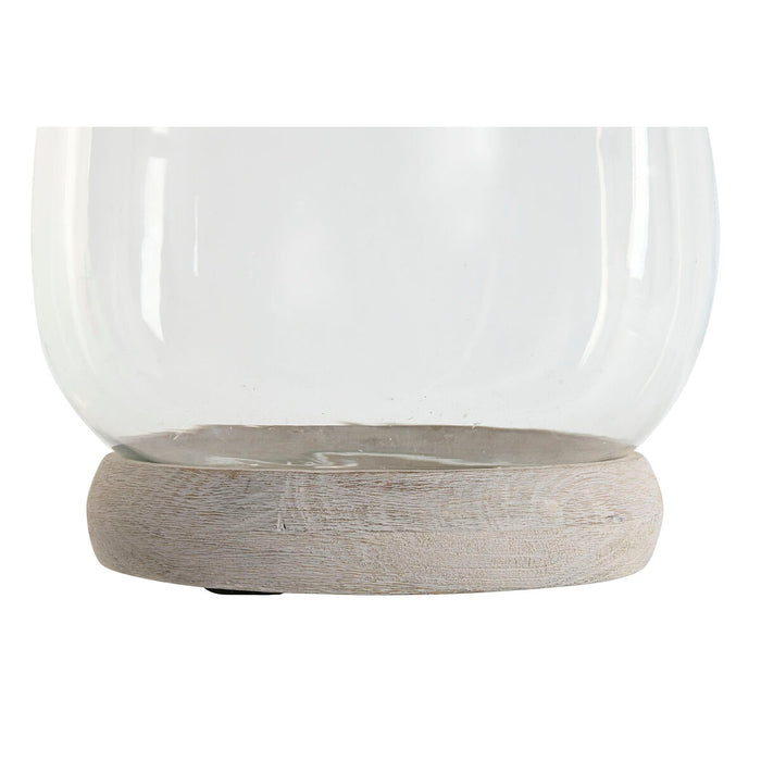 Поставка за свещ Home ESPRIT Бял Естествен Кристал Дърво манго 30 x 30 x 40 cm (2 броя)