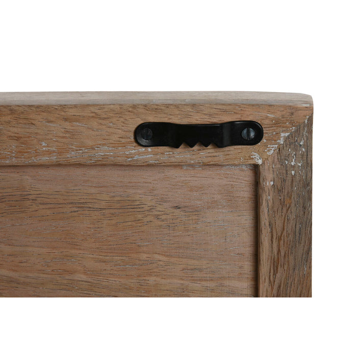 Декорация за стена Home ESPRIT Бял Естествен Цветен 60 x 2,5 x 60 cm (4 Части)