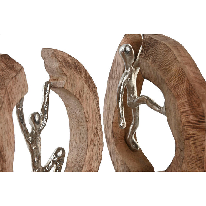 Декоративна фигурка Home ESPRIT Кафяв Сребрист Естествен 19 x 9 x 28 cm (2 броя)