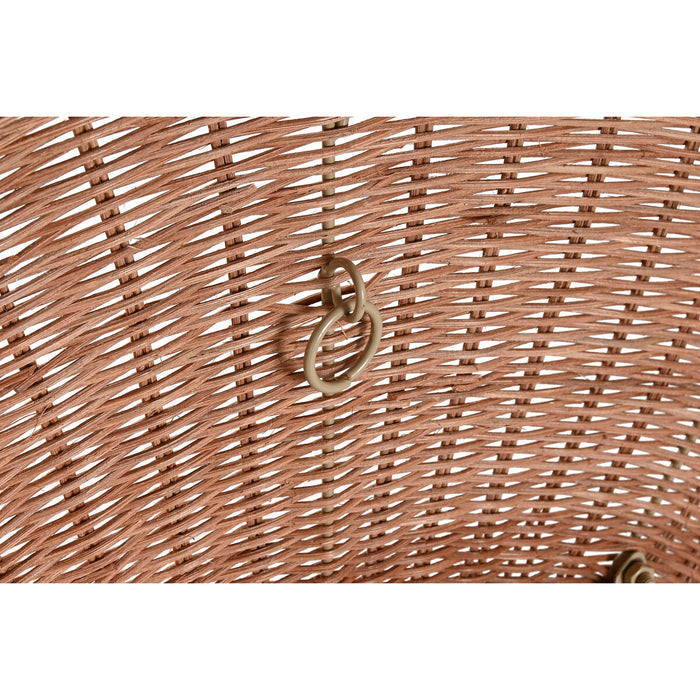 Стенно огледало Home ESPRIT Кафяв Естествен Тропически 98 x 1 x 98 cm