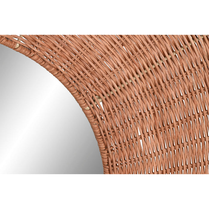 Стенно огледало Home ESPRIT Кафяв Естествен Тропически 98 x 1 x 98 cm