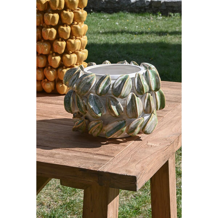 Украса за център на маса Home ESPRIT Бял Зелен Бежов Каменинов 30 x 30 x 19 cm