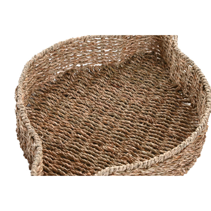 Украса за център на маса Home ESPRIT Зелен Естествен Тропически 33 X 32 X 8 CM (2 броя)