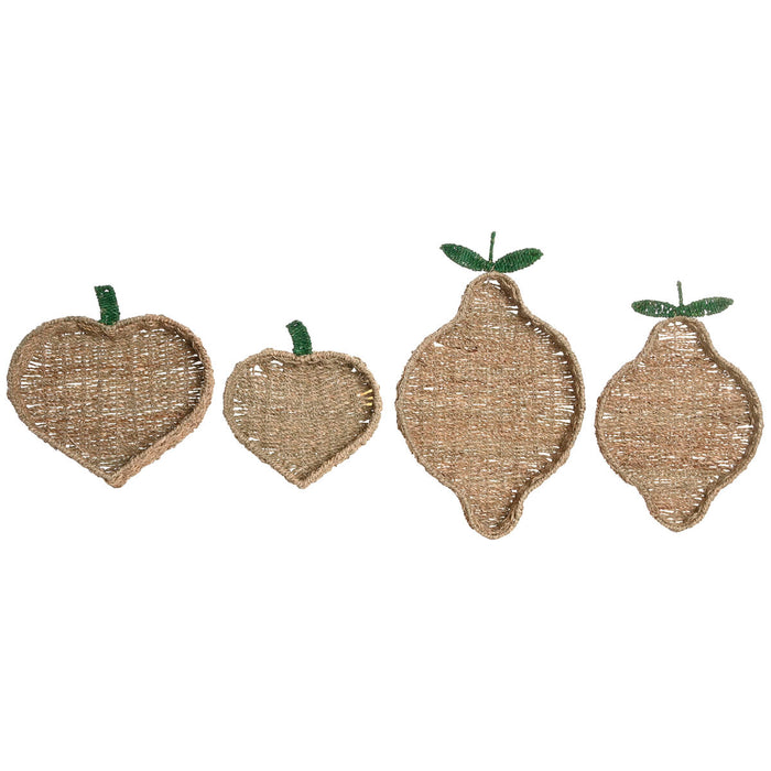 Украса за център на маса Home ESPRIT Зелен Естествен Тропически 33 X 32 X 8 CM (2 броя)