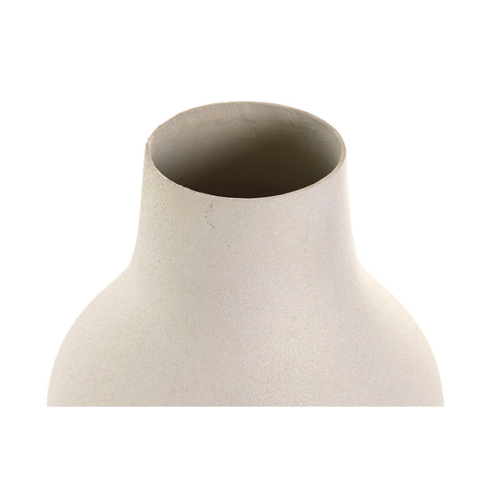 Ваза Home ESPRIT Бял Златен Алуминий Модерен 15 x 15 x 52 cm