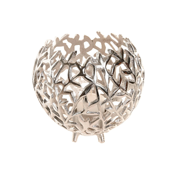 Поставка за свещ Home ESPRIT Сребрист Алуминий 20 x 20 x 18 cm