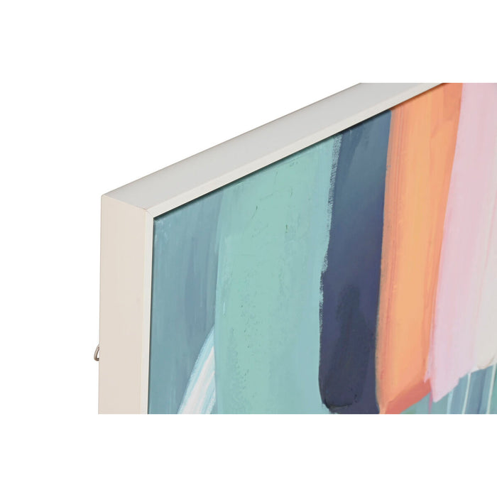 Картина Home ESPRIT Бял цвят тюркоаз Абстрактен Град 120 x 4 x 90 cm (2 броя)