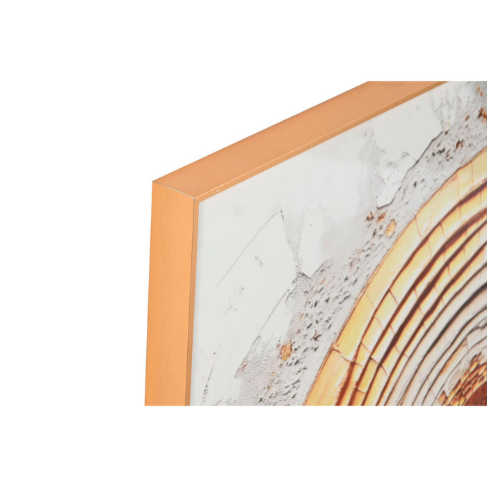 Картина Home ESPRIT Бял Златен Кръгове 80 x 3,5 x 80 cm (2 броя)