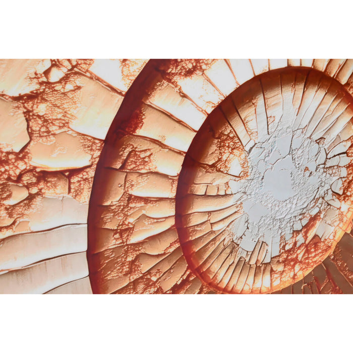 Картина Home ESPRIT Бял Златен Кръгове 80 x 3,5 x 80 cm (2 броя)