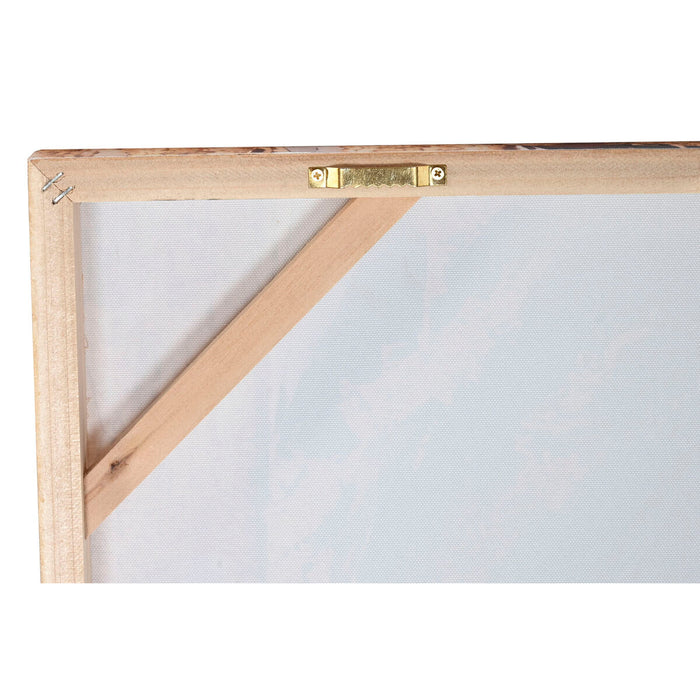 Картина Home ESPRIT цвят тюркоаз Златен Колониален Африканка 90 x 3 x 120 cm (2 броя)