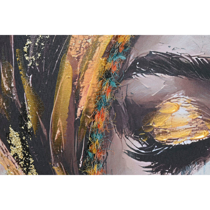 Пластно Home ESPRIT Кафяв Златен Колониален Африканка 90 x 3 x 120 cm (2 броя)