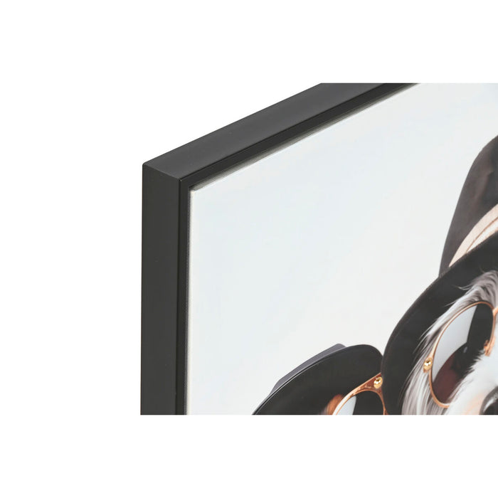 Картина Home ESPRIT Бял Черен Куче Loft Лакиран 62 X 3 X 62 CM (4 броя)
