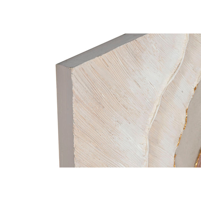 Картина Home ESPRIT Бял Кафяв Абстрактен Скандинавски 50 x 3 x 100 cm (2 броя)