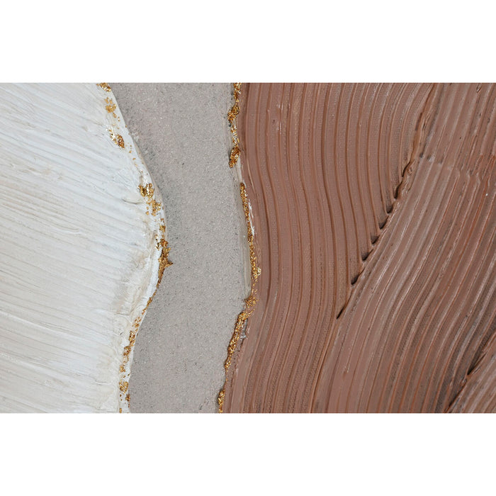 Картина Home ESPRIT Бял Кафяв Абстрактен Скандинавски 50 x 3 x 100 cm (2 броя)