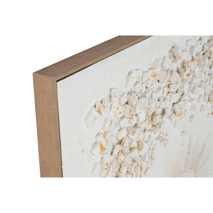 Картина Home ESPRIT Бял Кръгове 102 x 4,5 x 102 cm (2 броя)