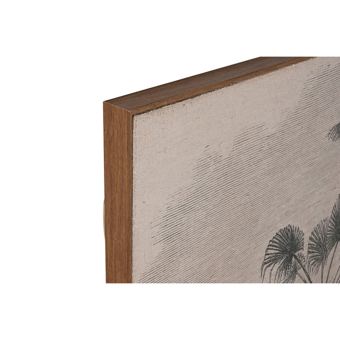 Комплект от 3 снимки Home ESPRIT Кафяв Черен Палми 180 x 4 x 120 cm (3 Части)