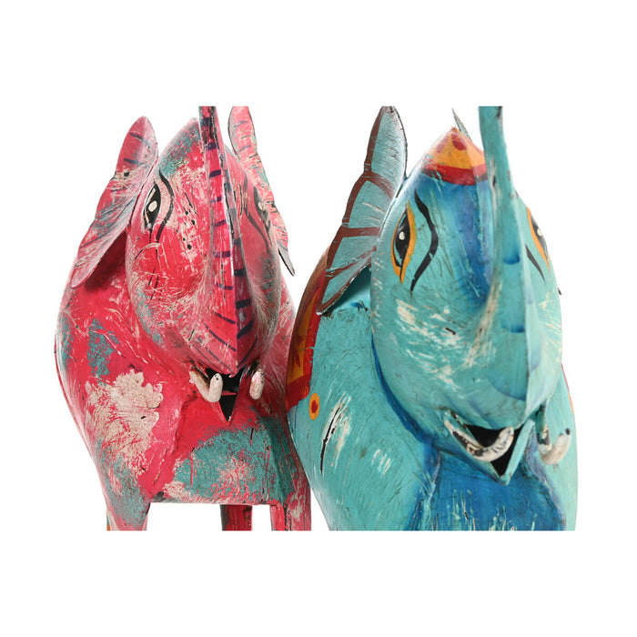 Декоративна фигурка Home ESPRIT Син Фуксия 40 x 12 x 40 cm (2 броя)